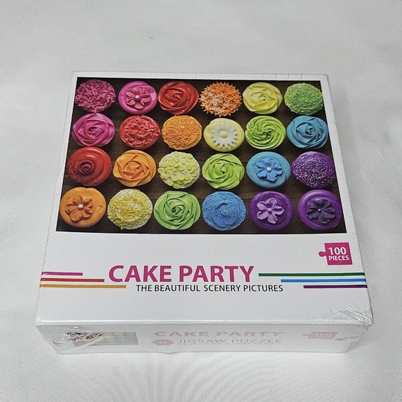 New Cake Party Cupcakes 100 Pieces Jigsaw Puzzle Beautiful Scenery Pictures 3+ - Picture 2 of 7